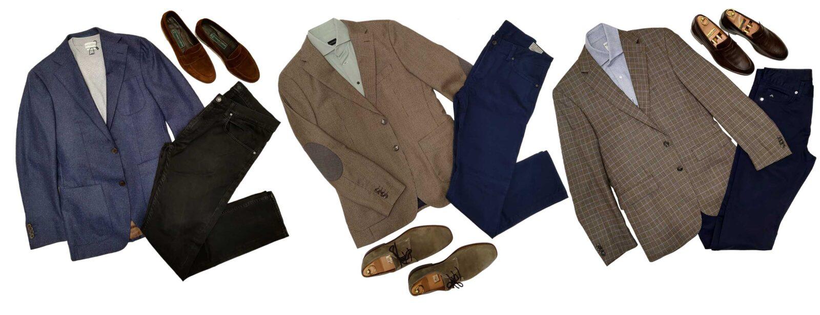 Какой пиджак подойдет к синим брюкам мужчине: правила сочетания
